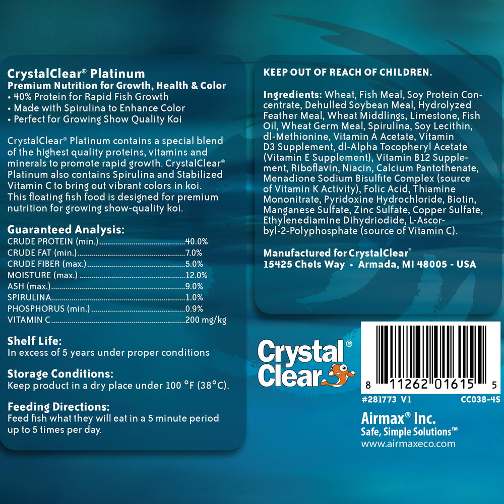 CrystalClear galets 3 mm en plan rapproché montrant uniformité et appétence
