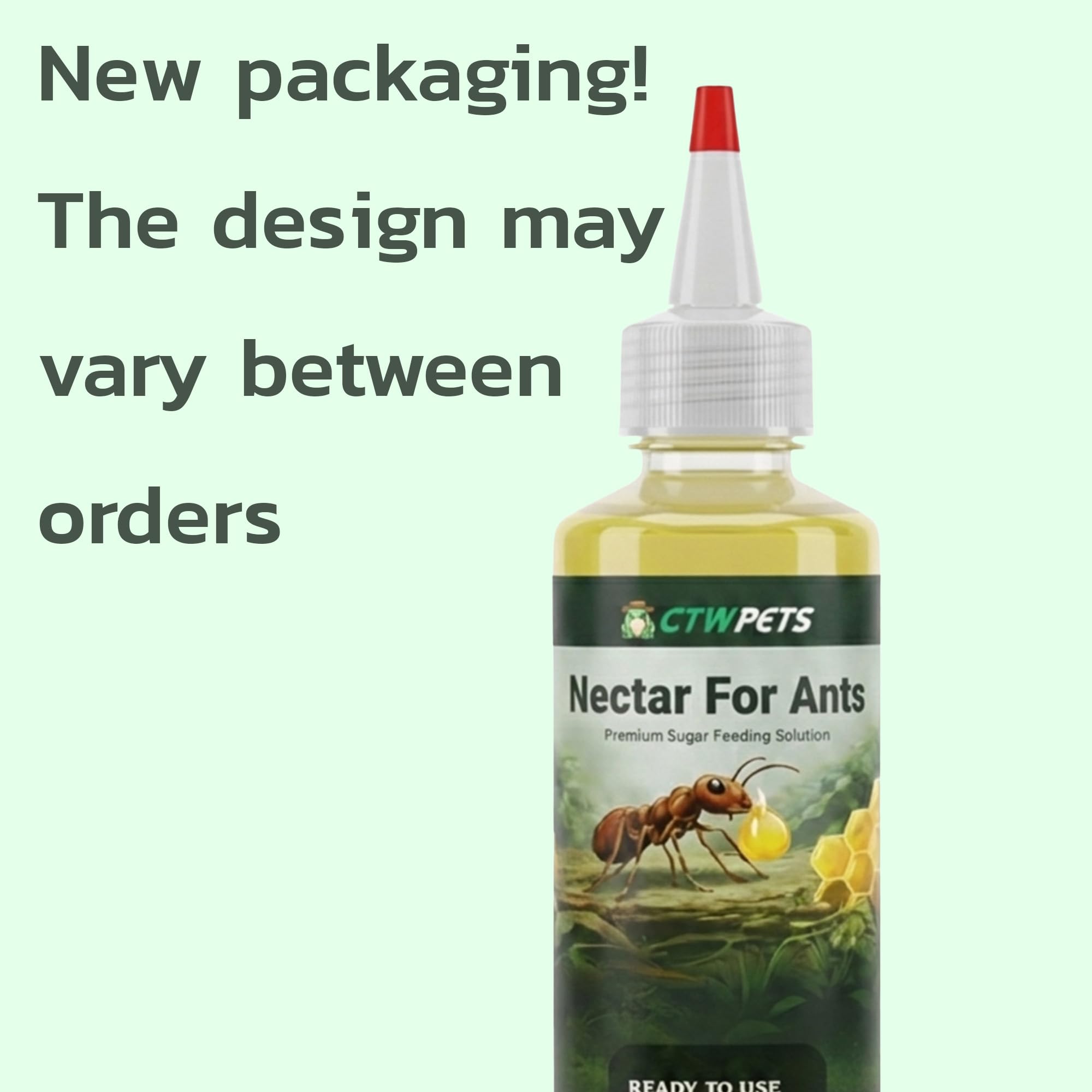 CTWPets Golden Nectar étiquette lisible garantissant instructions et sécurité