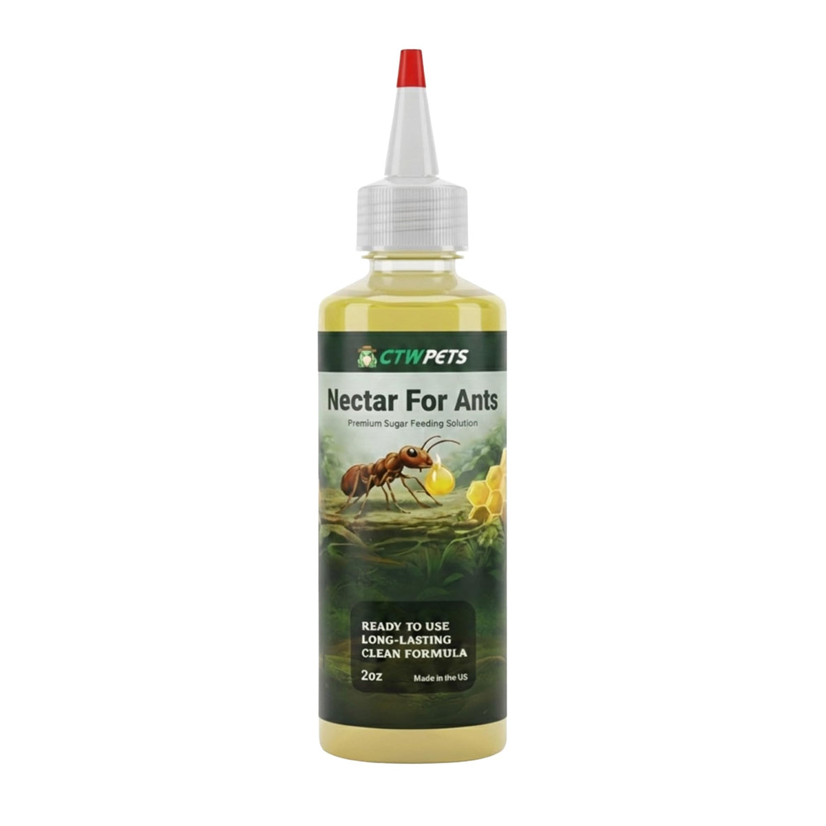 CTWPets flacon Golden Nectar montrant l'étiquette et facilité d'utilisation