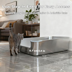 Cuddpaw entrée basse illustrée par un chaton facilitant l'accès