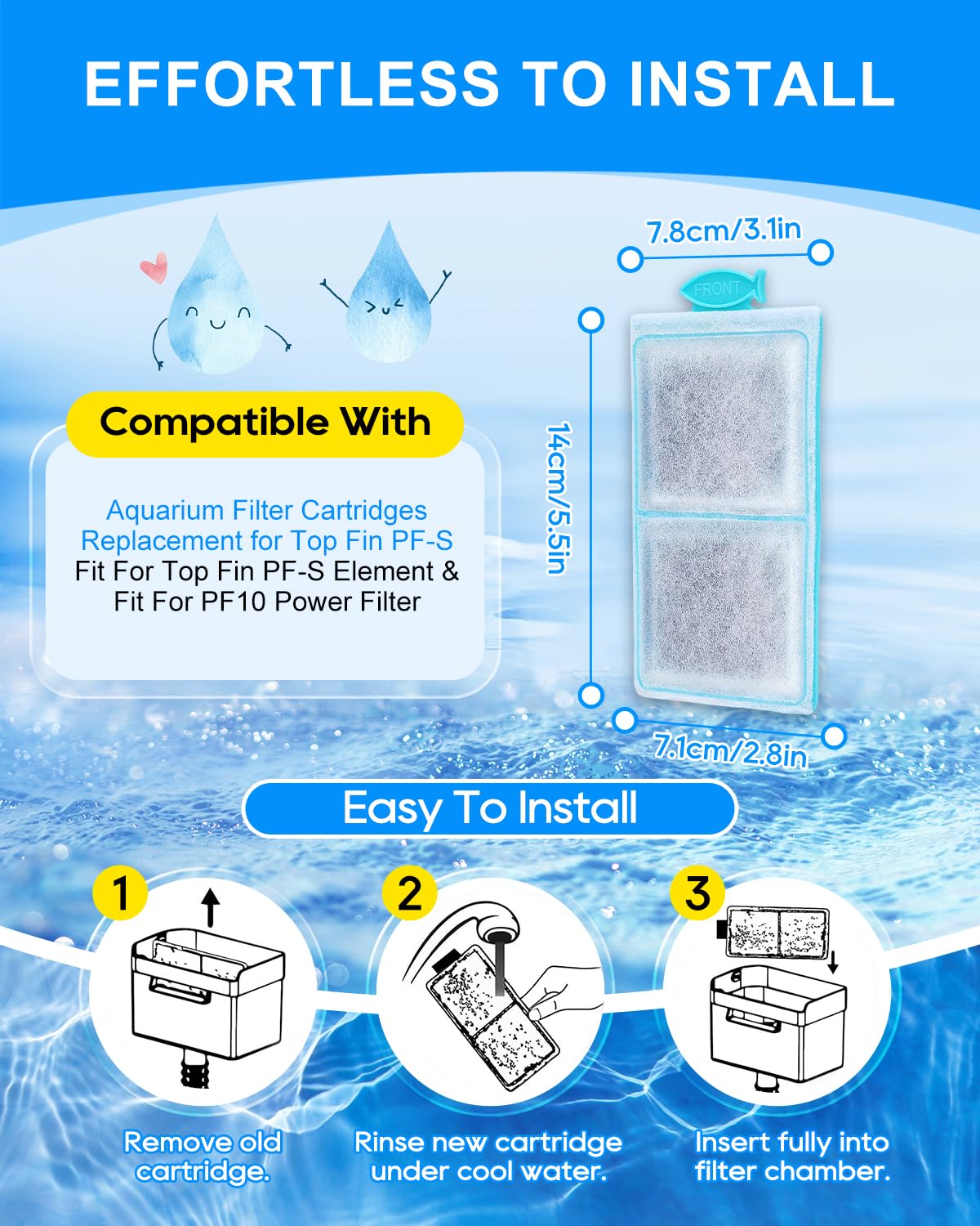 Cunina coupe transversale des couches avec charbon et zéolite pour meilleure purification