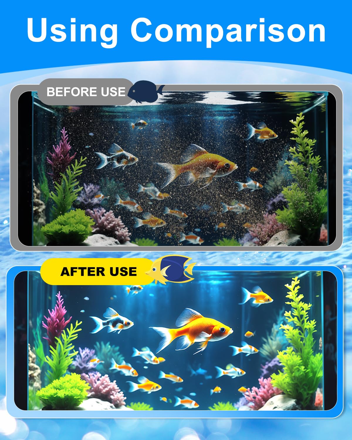 Cunina roue en situation dans un aquarium, maintien de la filtration sans interruption