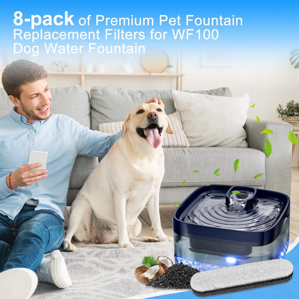 Cunina filtre dans fontaine utilisée par chien illustrant confort et hygiène