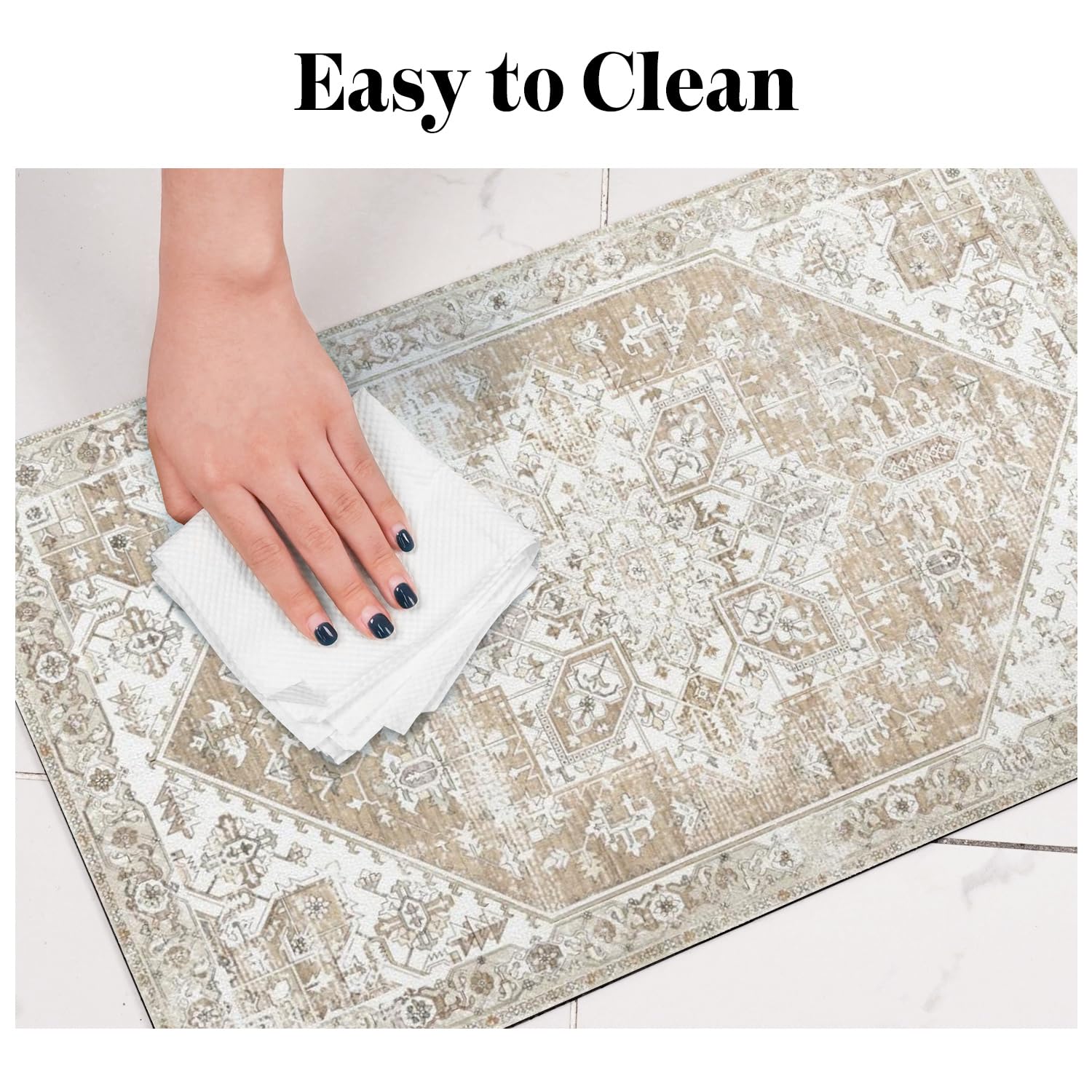 Cuslnox tapis en cuisine garde le sol sec et propre autour de la zone repas