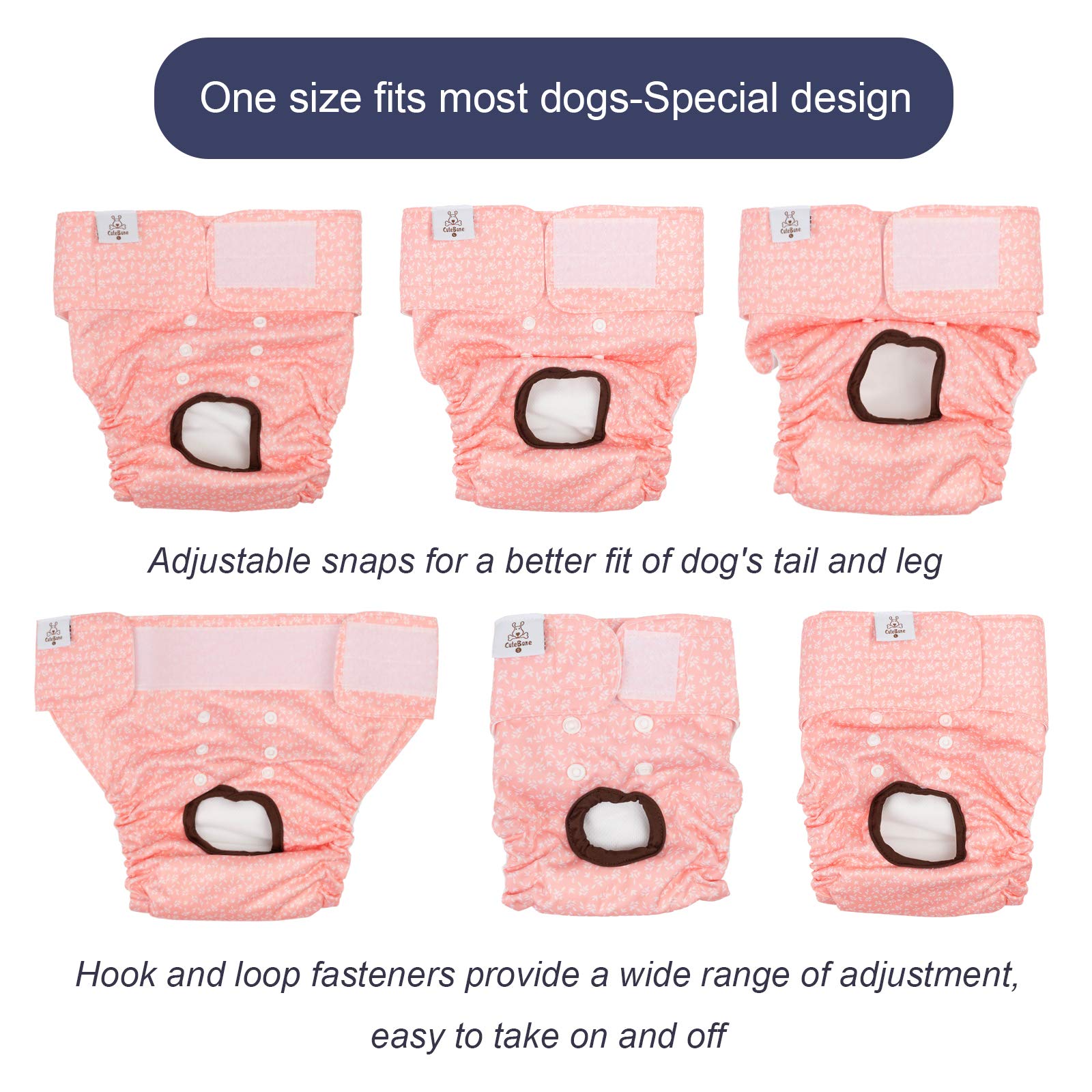CuteBone aperçu des coussinets absorbants cousus empêchant les fuites et taches