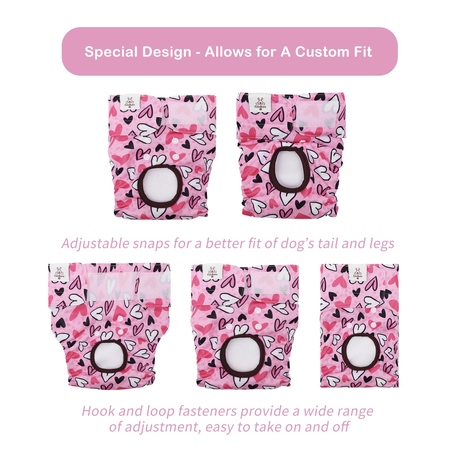 CuteBone détail des fermetures velcro assurant un maintien sûr