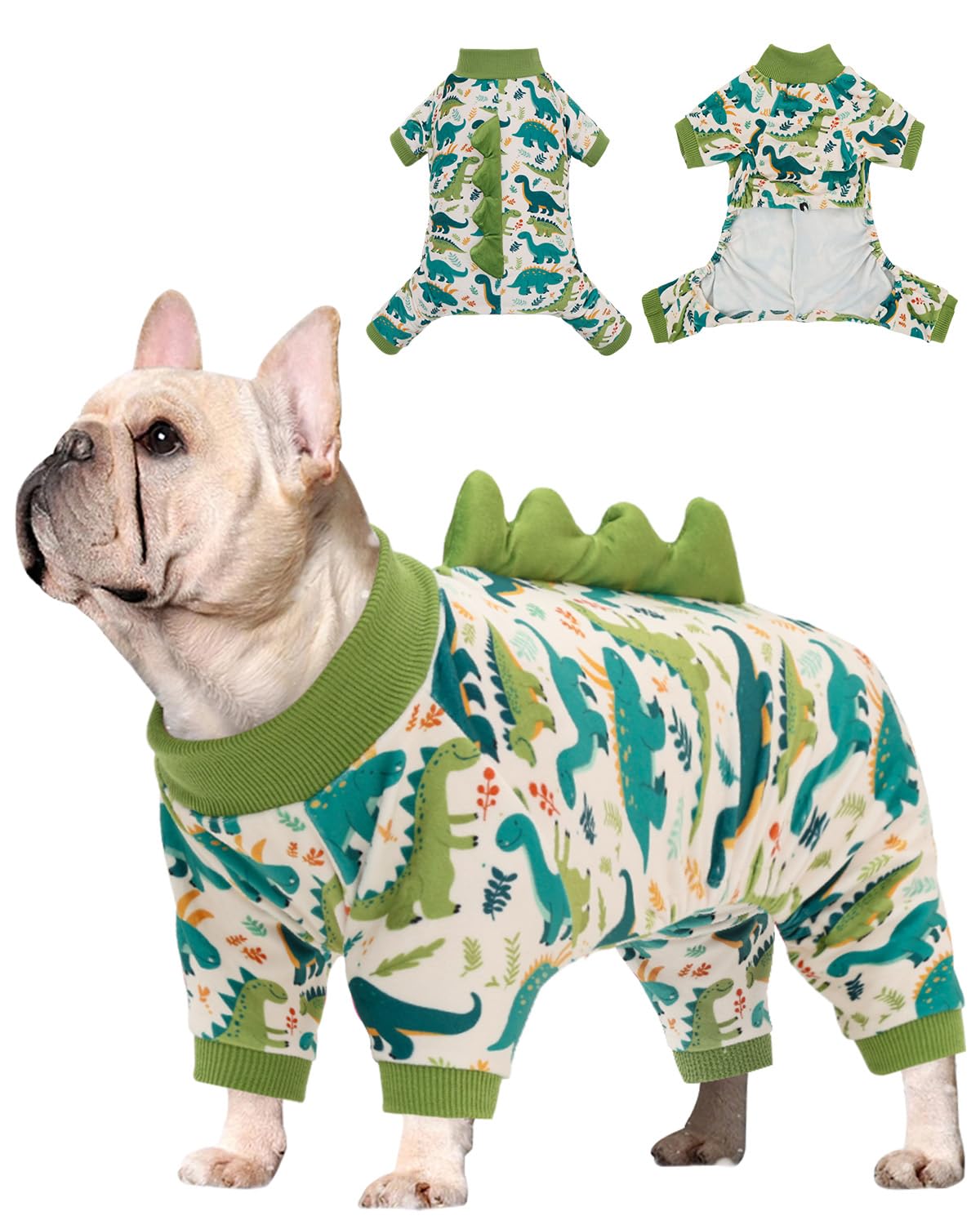 CuteBone pyjama dinosaure face avant montrant confort et coupe ajustée