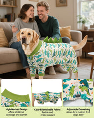 CuteBone chien portant pyjama dinosaure en mouvement pour liberté de mouvement