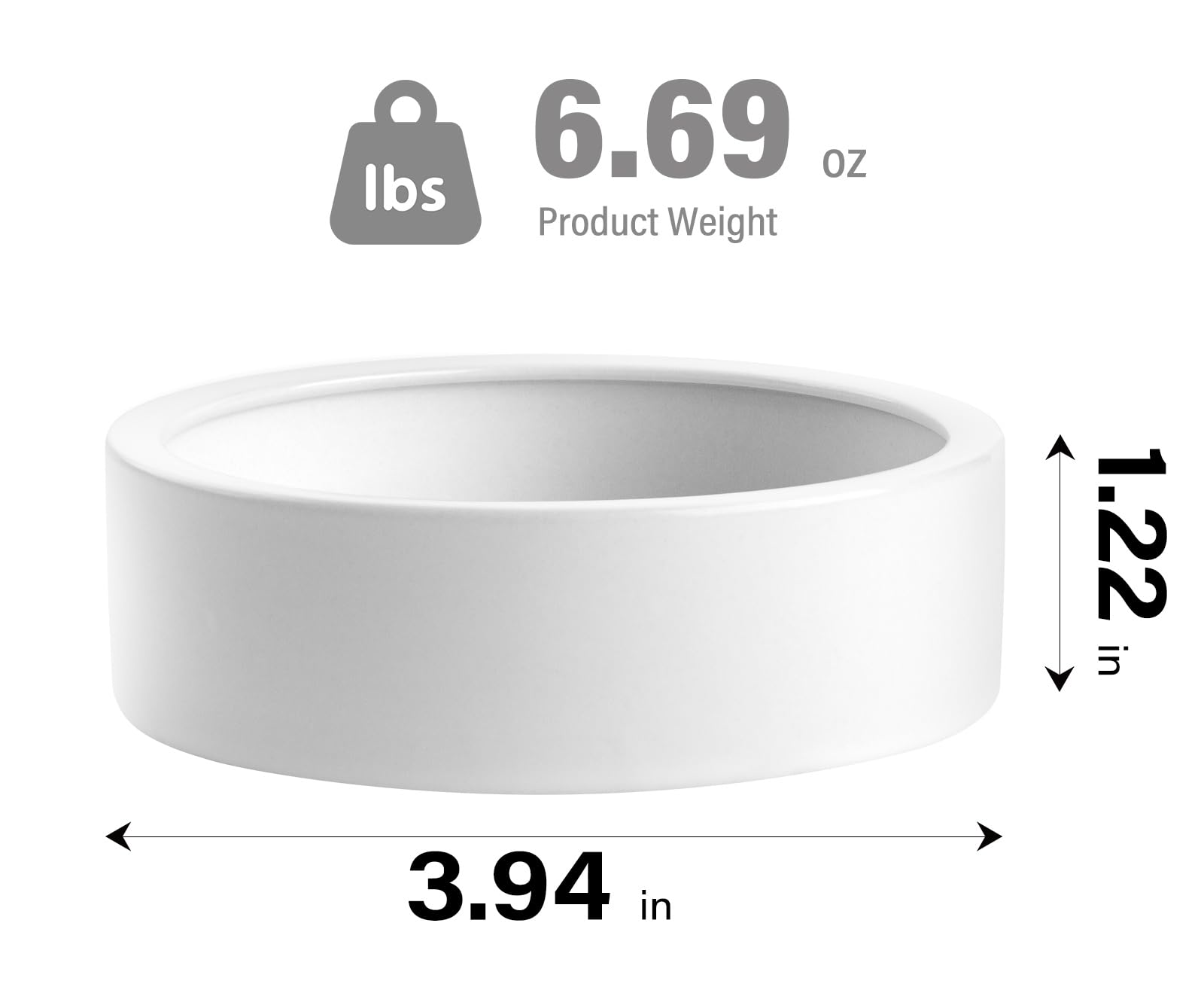 Cutomo bol à côté d'une règle pour comparaison d'échelle indiquant taille idéale