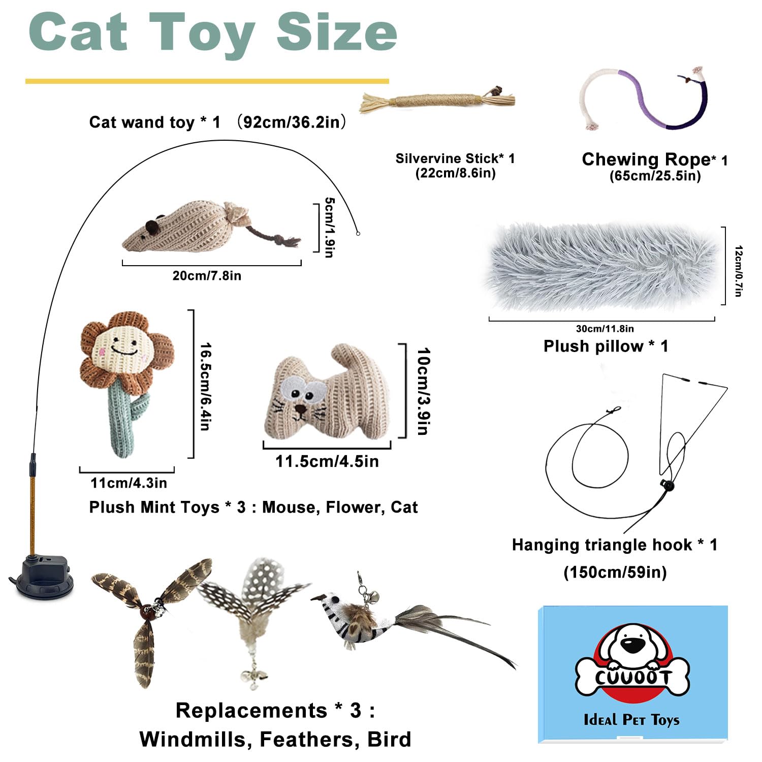 CUUOOT ensemble de jouets mis en scène pour routine de jeu variée