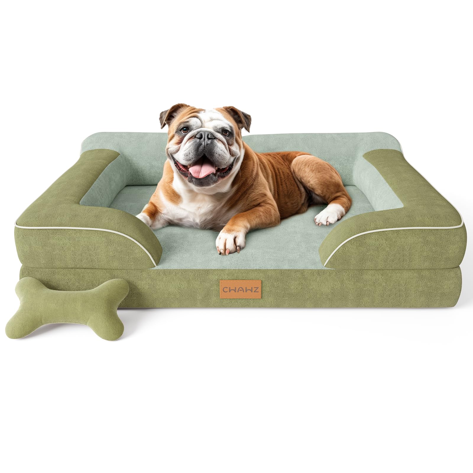 CWAWZ vue avant du lit orthopédique montrant design sofa et confort