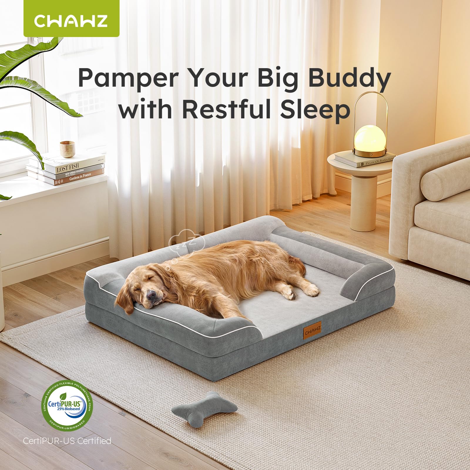 CWAWZ couche mémoire à gel vue de dessus, aide à réguler la chaleur
