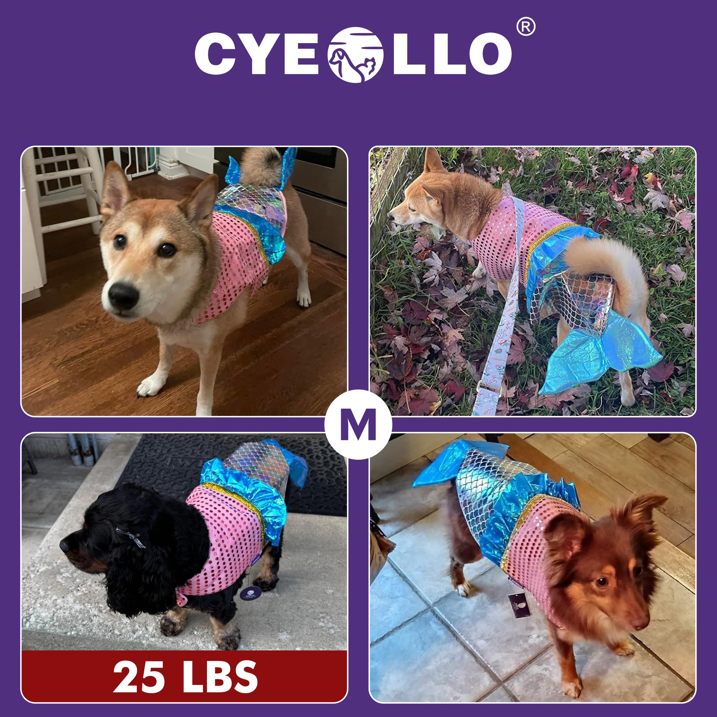 cyeollo costume sirène comparaison d'échelle pour choisir la bonne taille