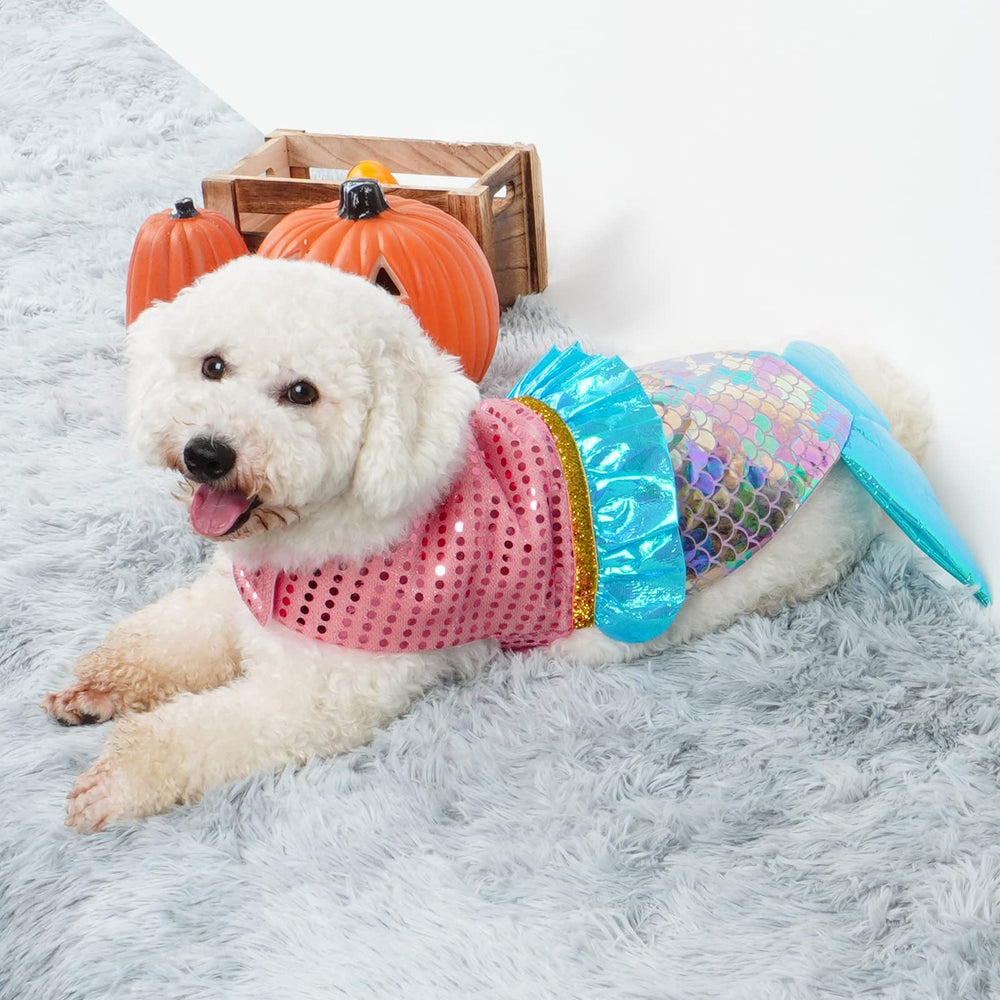 cyeollo costume sirène profil montrant l'ajustement confortable pour chien