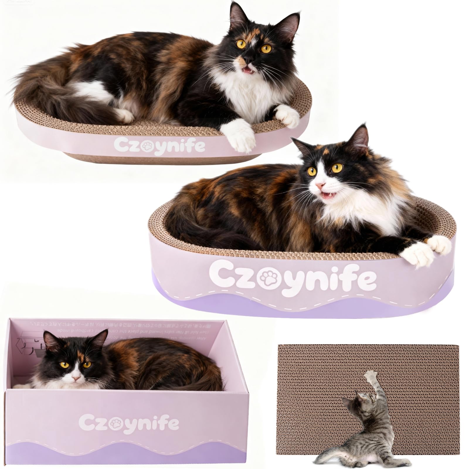 Czoynife gros plan carton ondulé montrant texture durable et attrayante