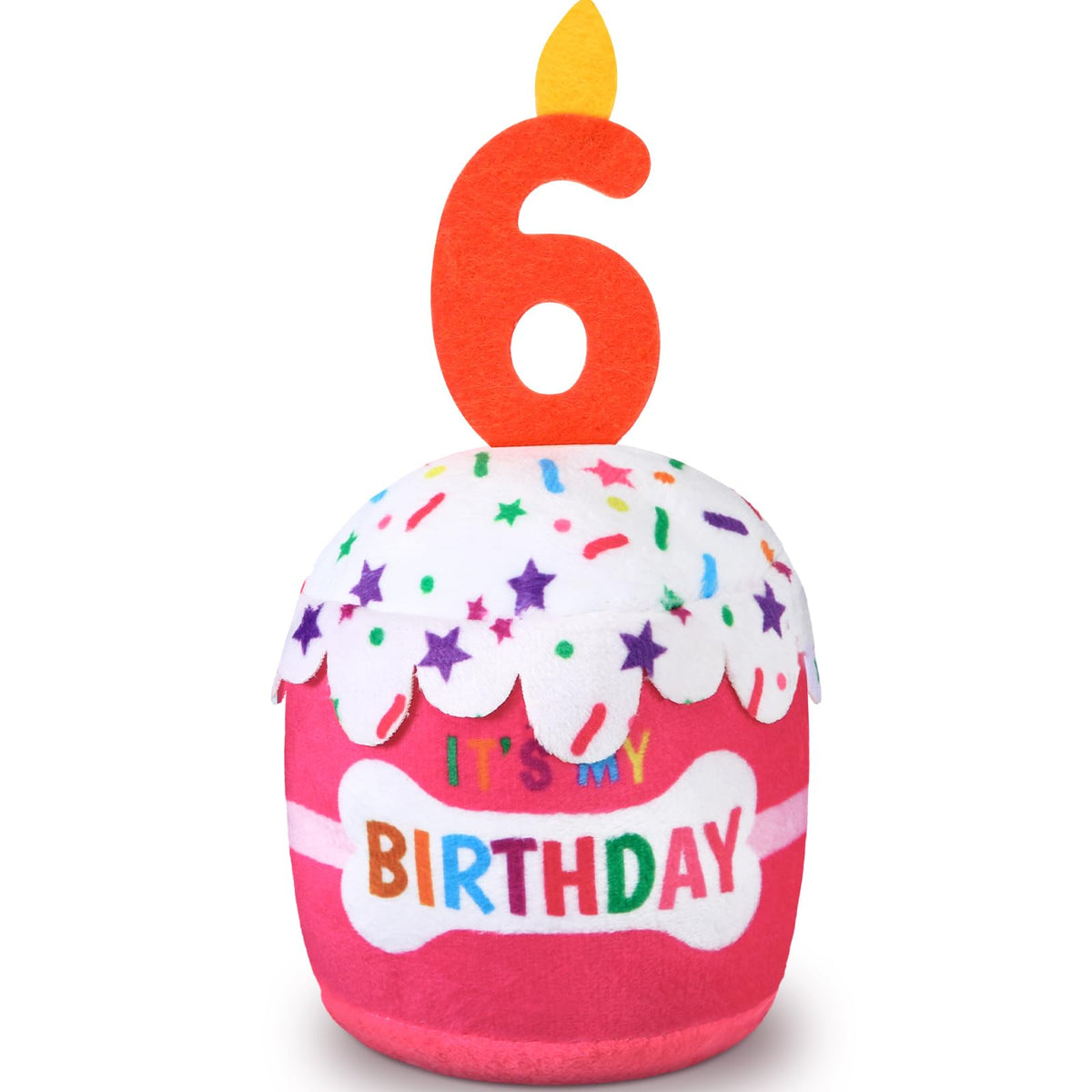 Dansydaisy gâteau d'anniversaire face montrant la bougie et l'aspect festif