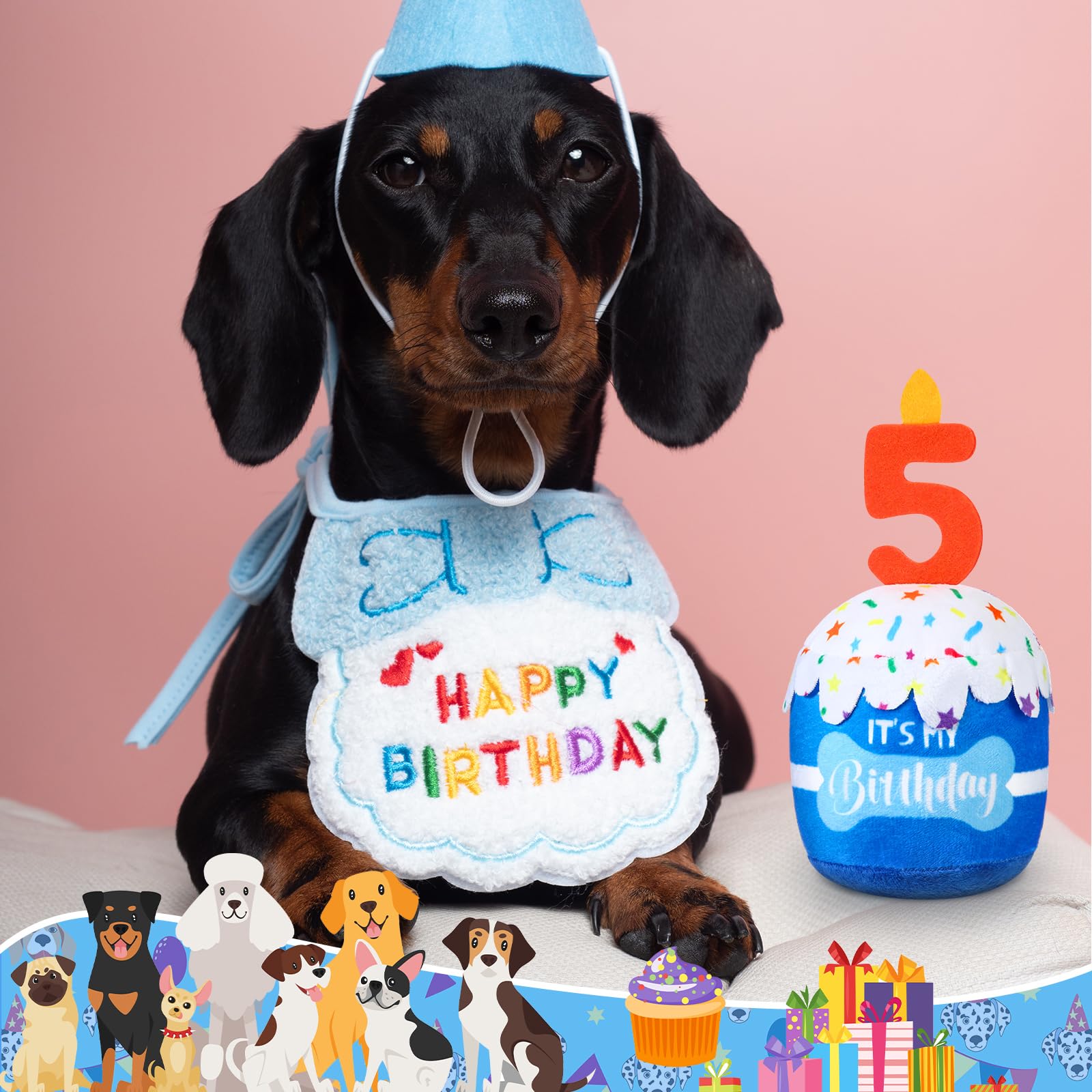Dansydaisy chien jouant avec le gâteau illustrant amusement supervisé