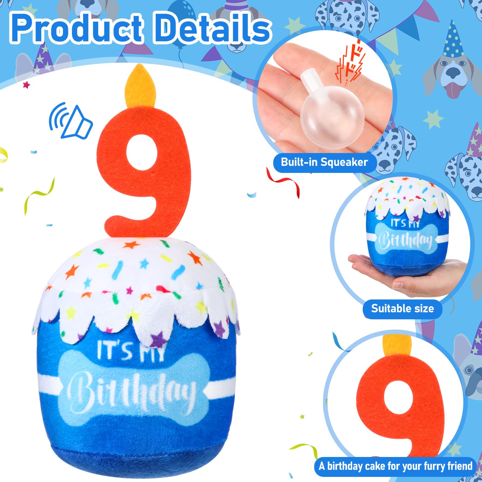Dansydaisy gâteau profil avec bougies 3D, rendu festif pour photos