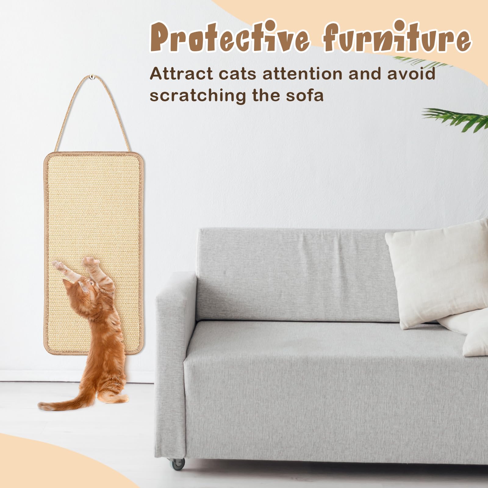 Dansydaisy tapis posé au sol utilisé par chat pour griffer et se reposer