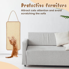 Dansydaisy tapis posé au sol utilisé par chat pour griffer et se reposer