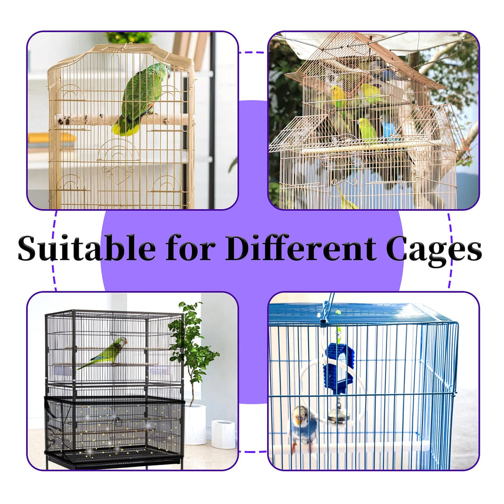Daoeny housse sur cage en intérieur réduisant graines et désordre