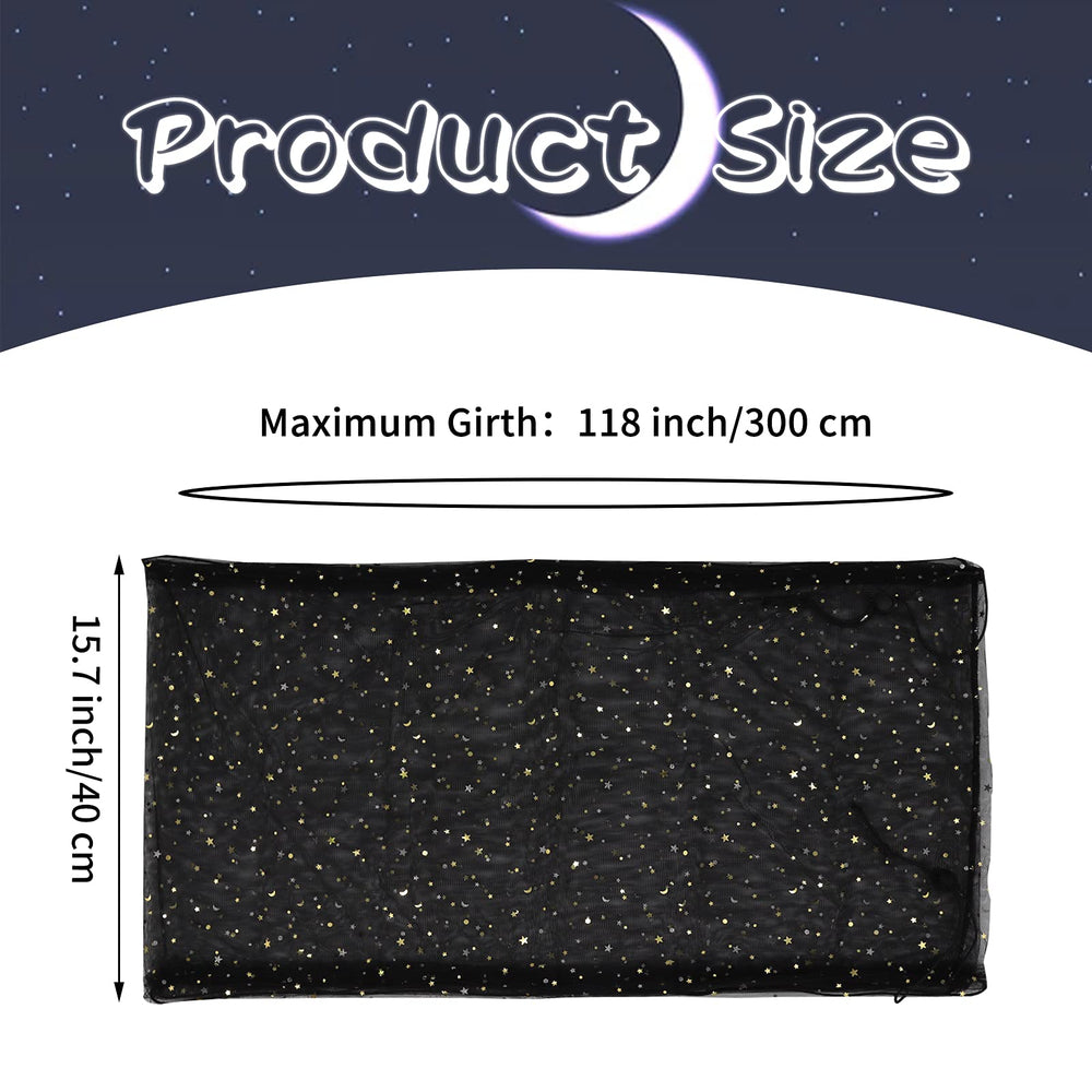 Daoeny motif sequins lune et étoiles ajoutant style et luminosité