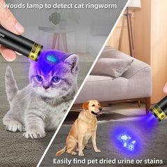 DARKBEAM lampe UV révélant tache sur tissu utile pour détection rapide