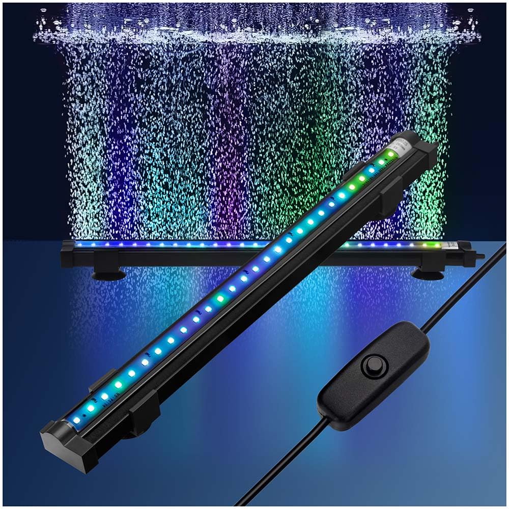 DaToo vue avant de la lampe aquarium montrant design compact et fixation facile