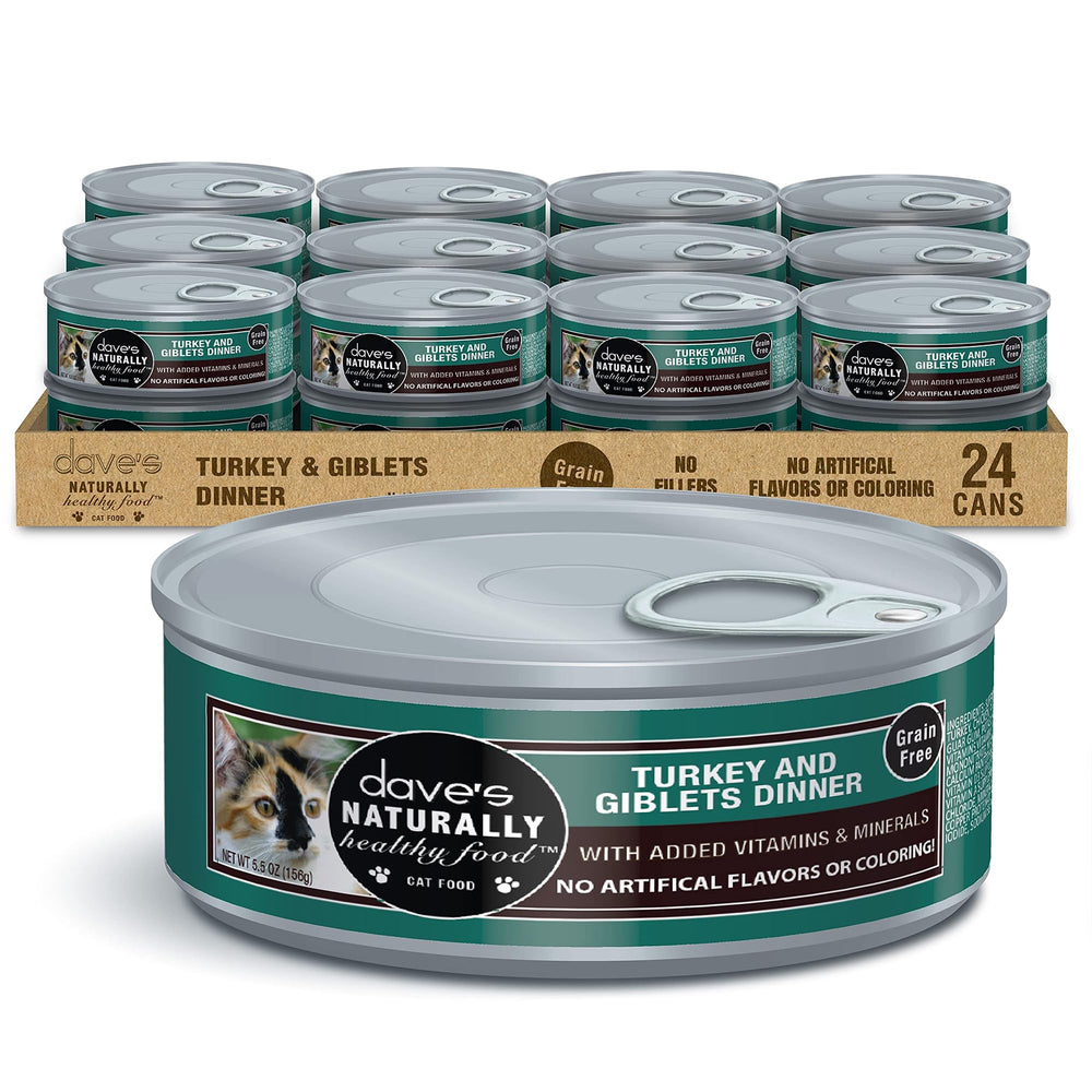 Dave's Pet Food boîte avant montrant la marque et l'appétence du produit