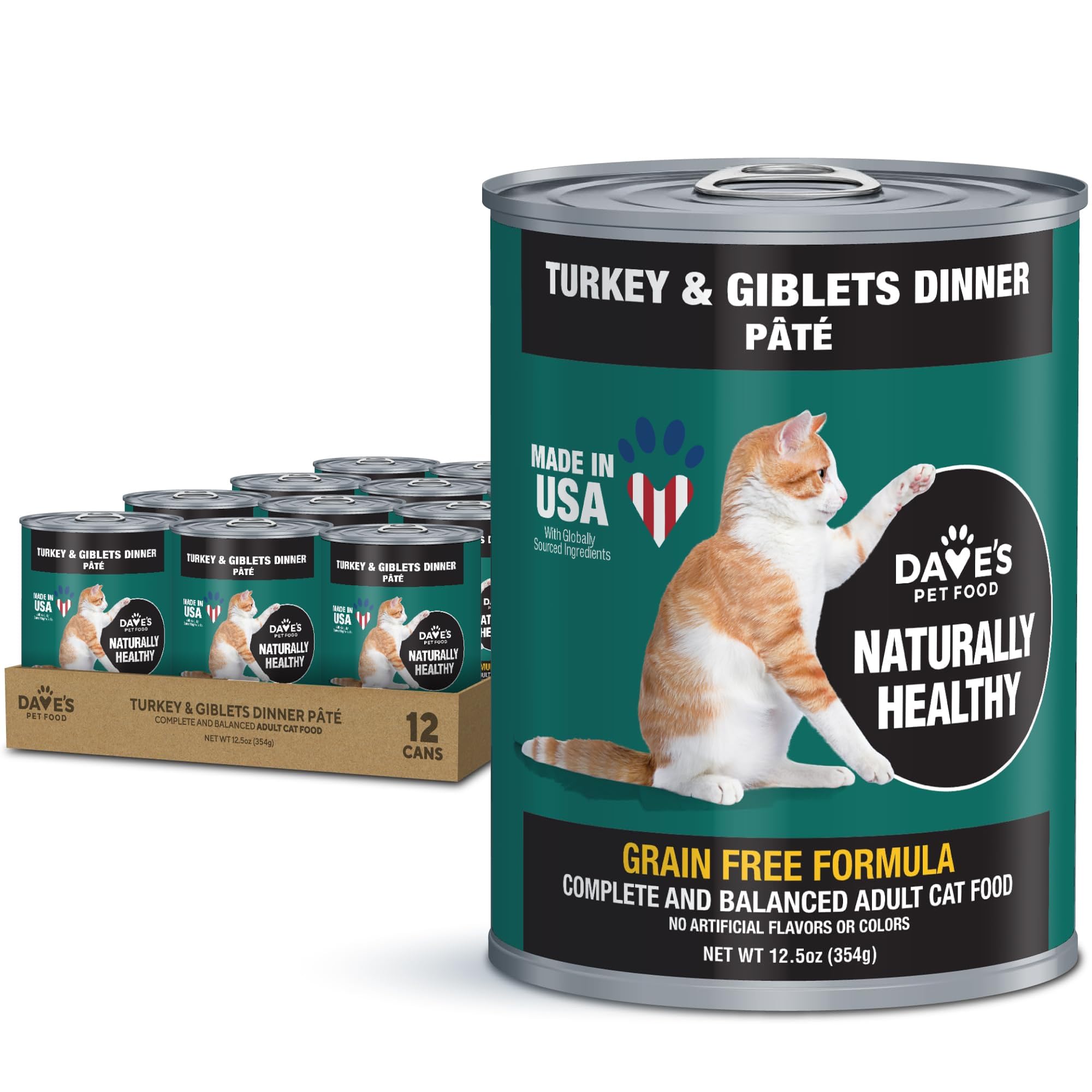 Dave's Pet Food boîte face montrant le format pratique et la qualité