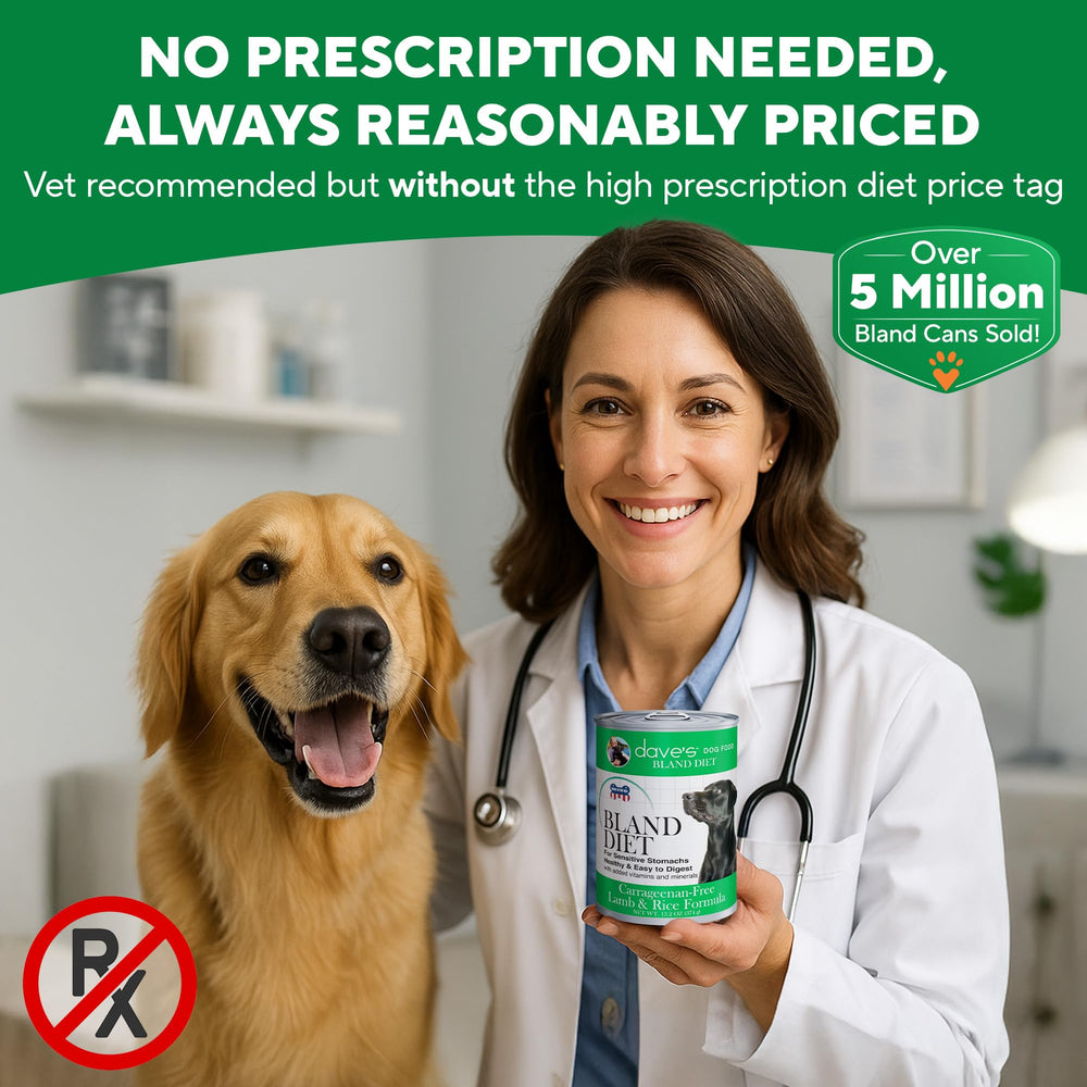 Dave's Pet Food étiquette lisible listant ingrédients simples et bénéfices