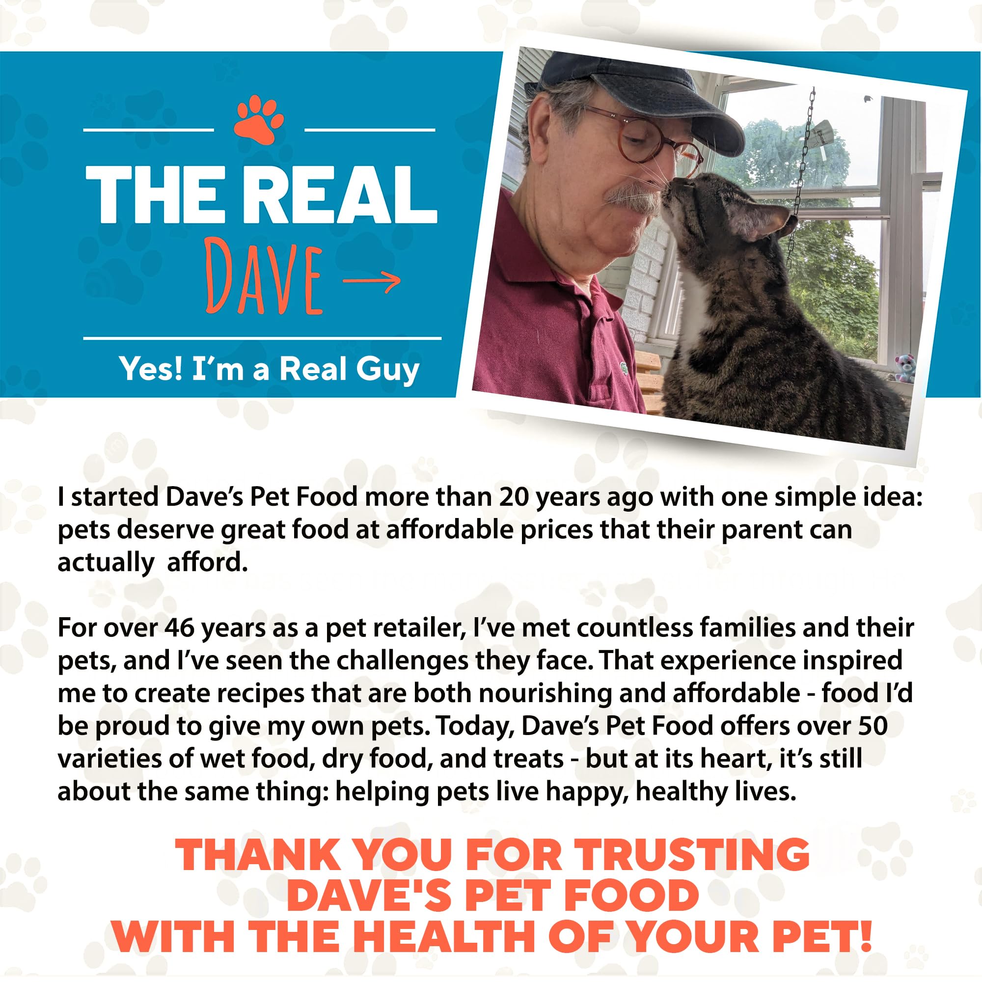 Dave's Pet Food mise en scène cuisine soulignant convivialité et praticité