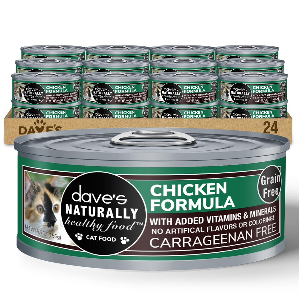 Dave's Pet Food pâté poulet face avant montrant l'emballage utile