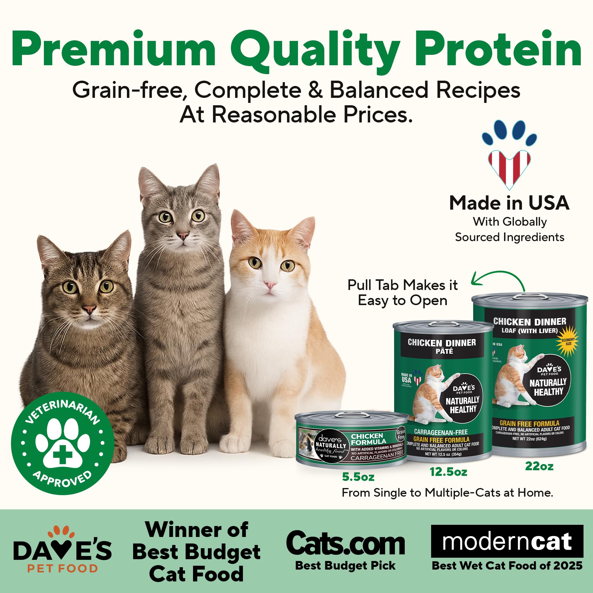 Dave's Pet Food gros plan de la texture pâté pour meilleure appétence