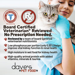 Dave's Pet Food gros plan bouillon illustrant meilleure prise de liquide