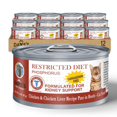 Dave's Pet Food emballage frontal montrant formule rénale et bénéfice hydratation
