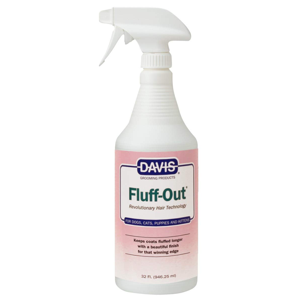Davis Fluff-Out bouteille frontale montrant l’étiquette et volume professionnel