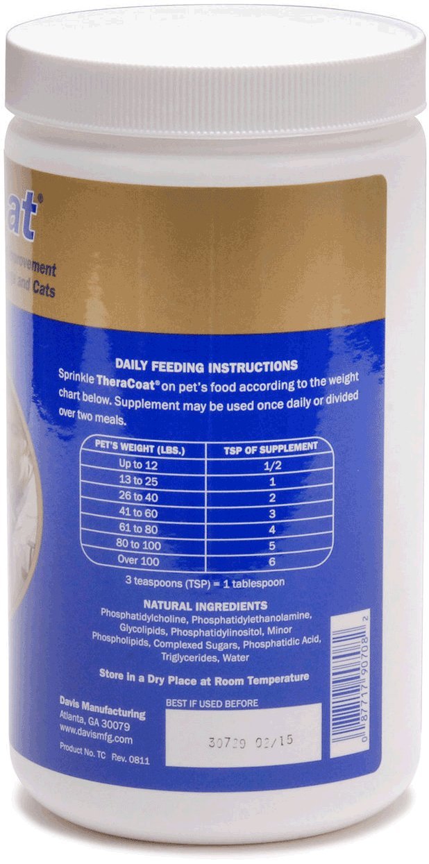 Davis TheraCoat gros plan sur les granules montrant la texture appétente et facilité d'application