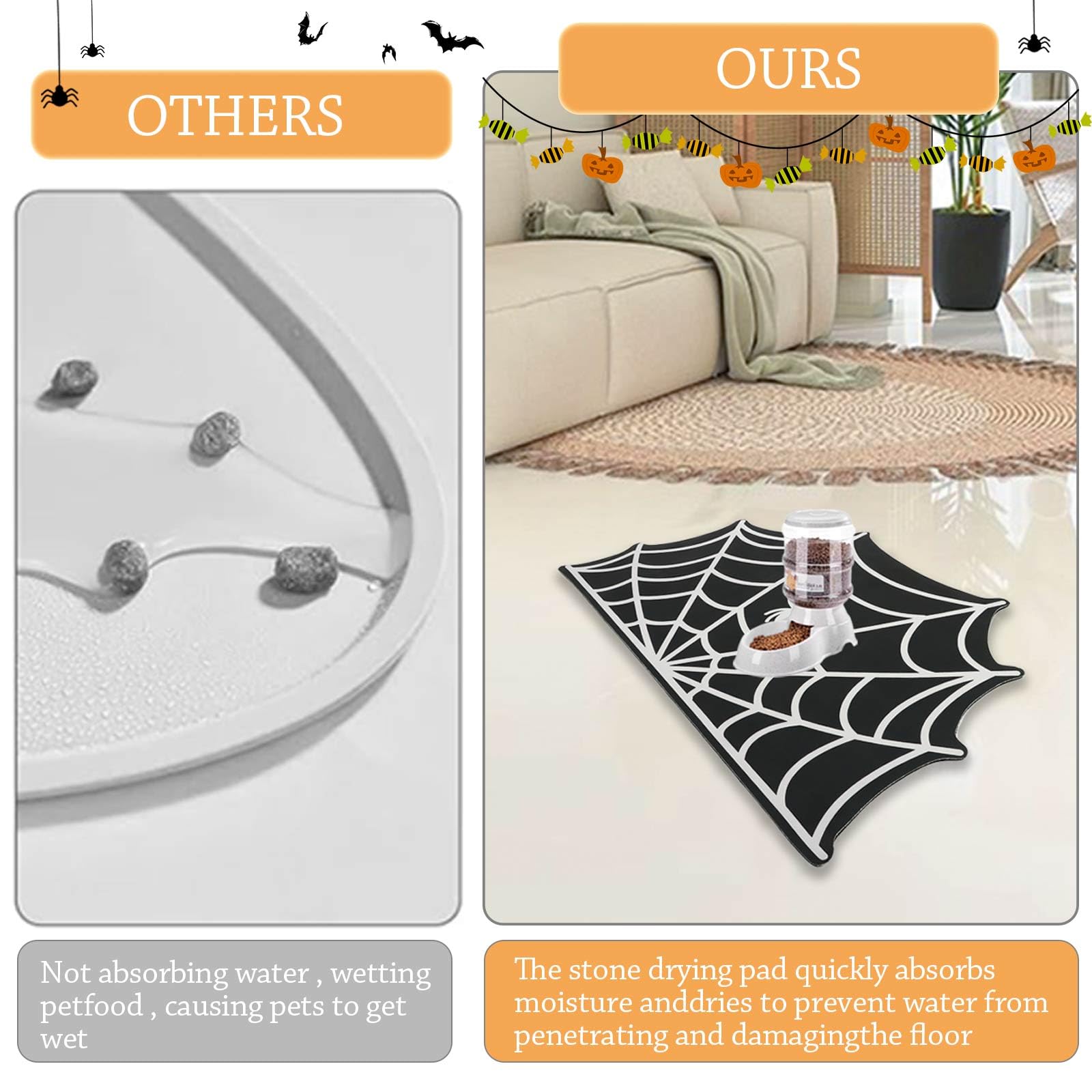 Dazzleimart tapis en usage avec bols stabilisés et sol propre