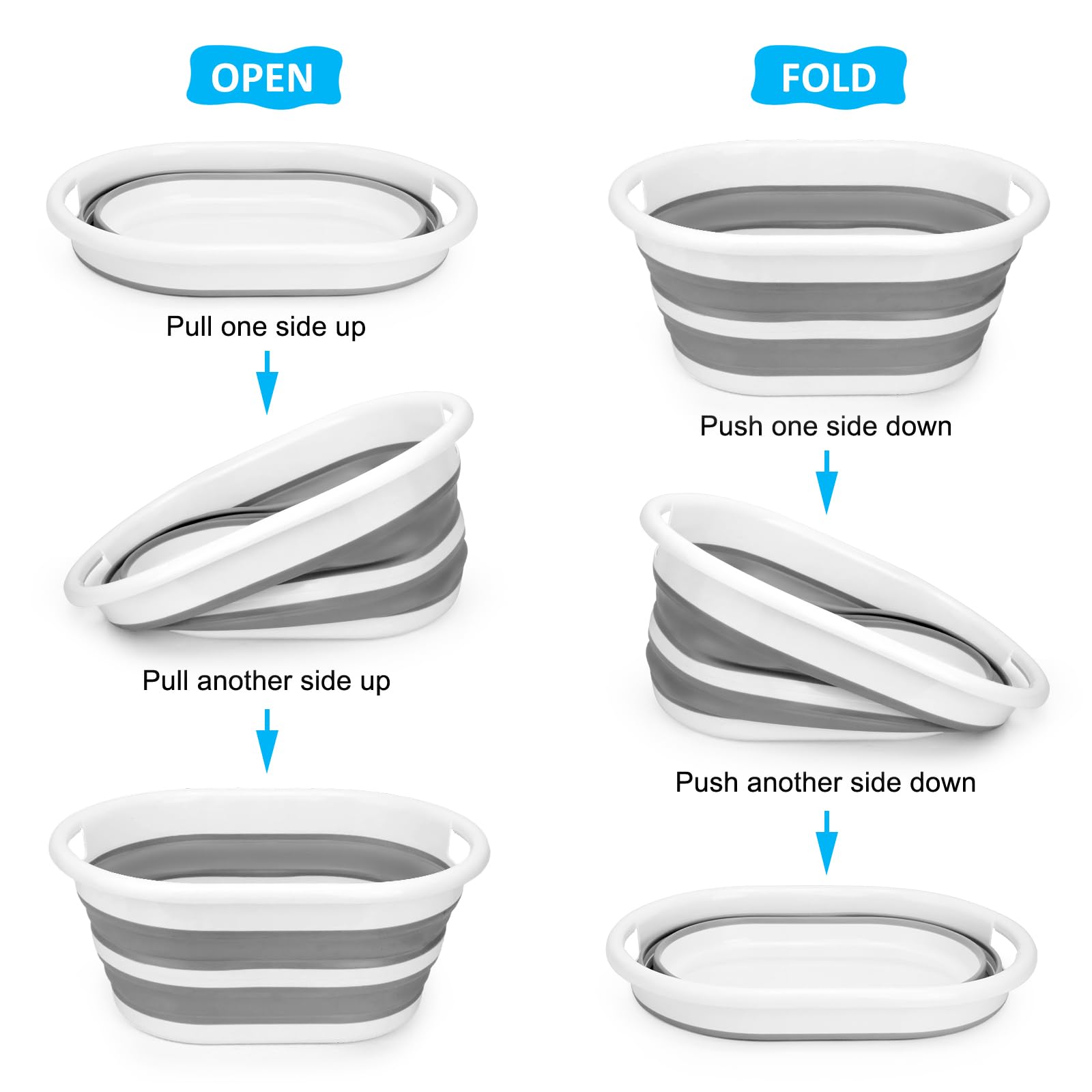 ddLUCK baignoire pliée dans coffre facilitant le transport