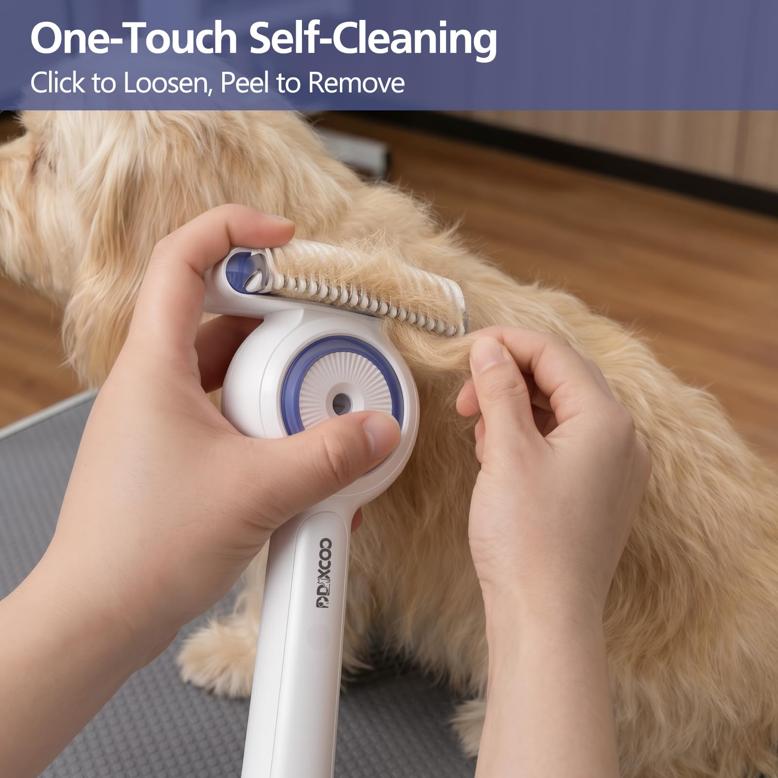 ddxcoo brosse utilisée sur chien réduisant stress et temps de toilettage