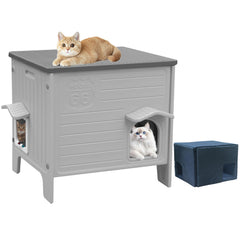 Deblue façade avant de la maison pour chat, protection contre intempéries