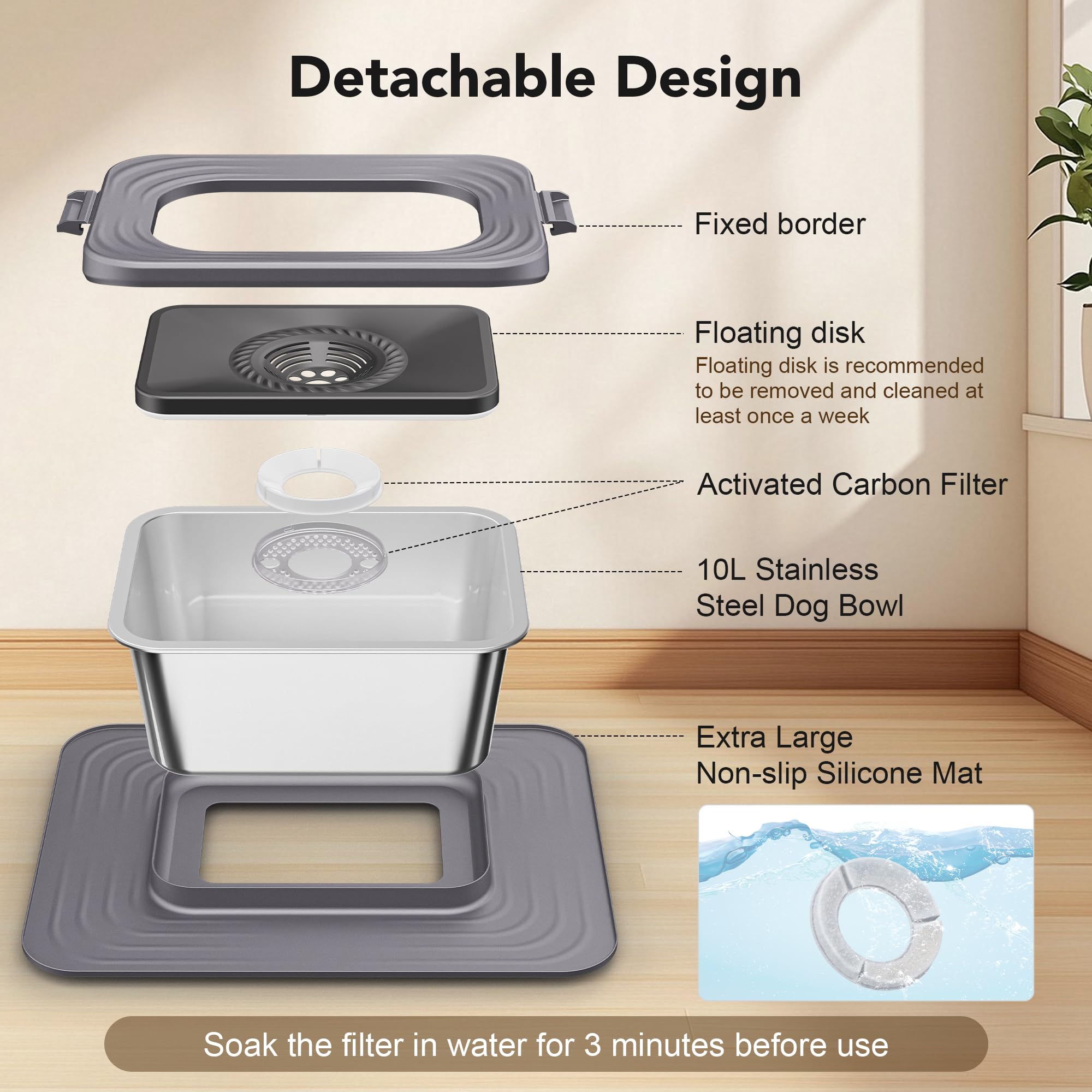 Decflow filtre en couches montrant charbon actif et filtration efficace