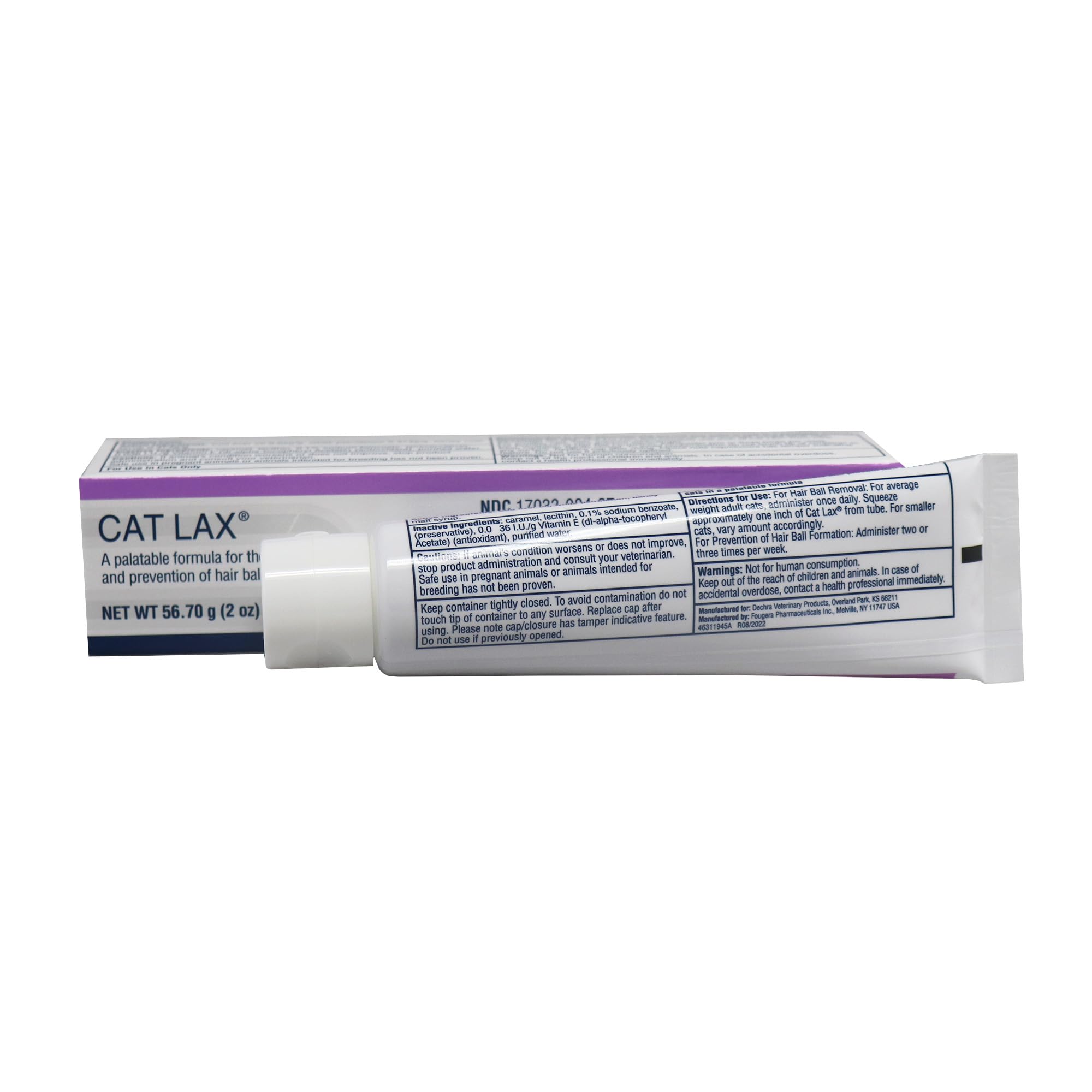 Dechra CatLax tube ouvert gros plan montrant l’embout facile et administration simple
