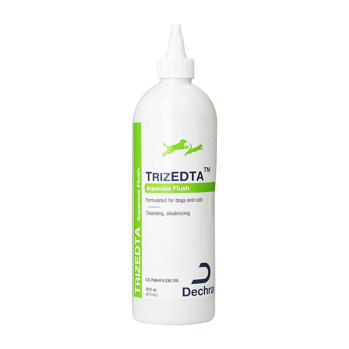 Dechra flacon TrizEDTA 16oz vue avant montrant l'étiquette claire et le format pratique