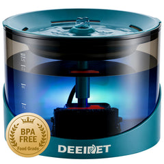 DEEIPET fontaine vue de face montrant la capacité 2,2L et design pratique