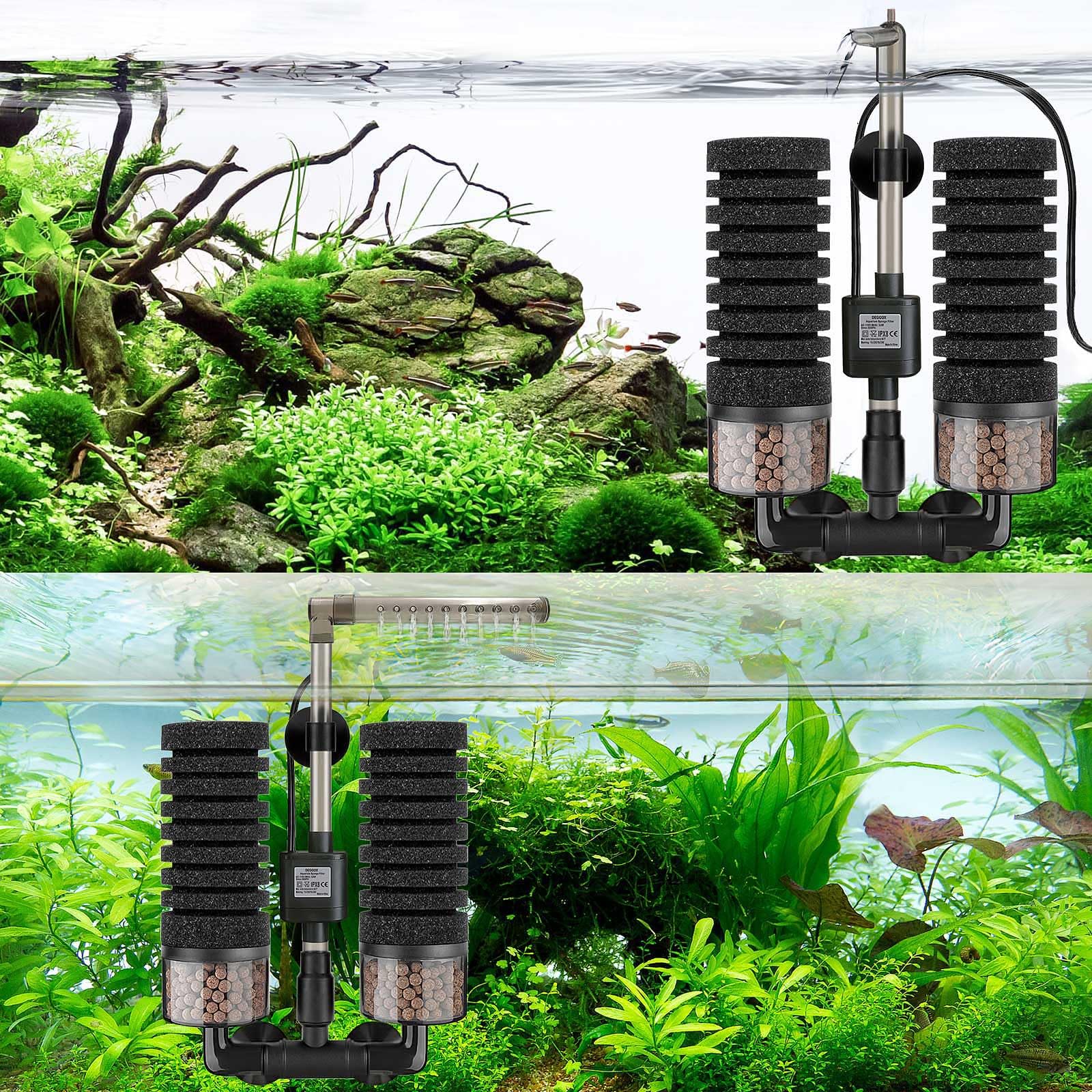 DEGGOX comparaison de taille à la main montrant l’échelle adaptée aux aquariums moyens