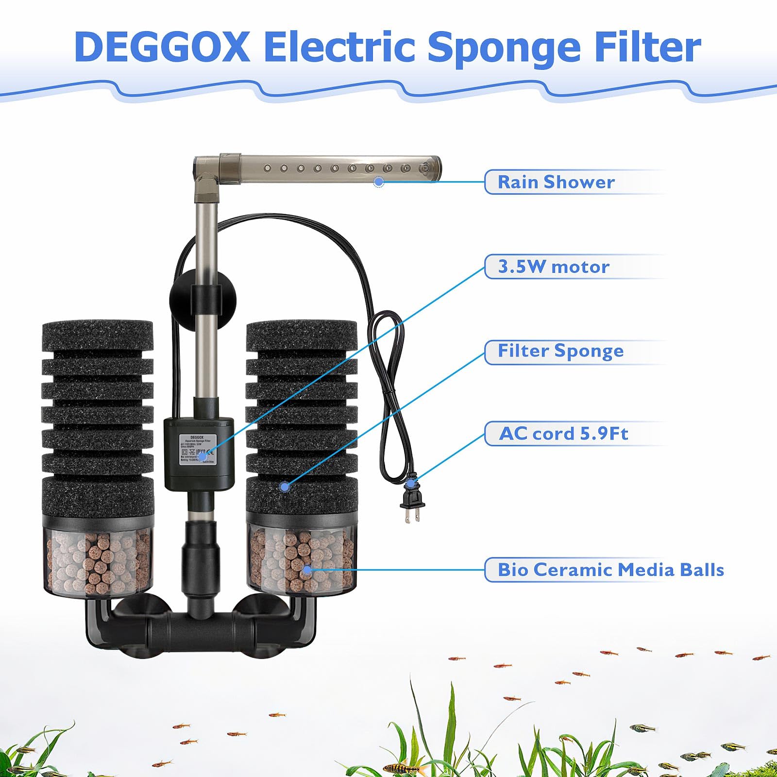 DEGGOX billes bio-céramiques en gros plan montrant support bactérien bénéfice filtration biologique