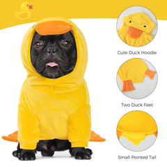 DELIFUR chien portant costume canard lors d'une fête pour photos amusantes
