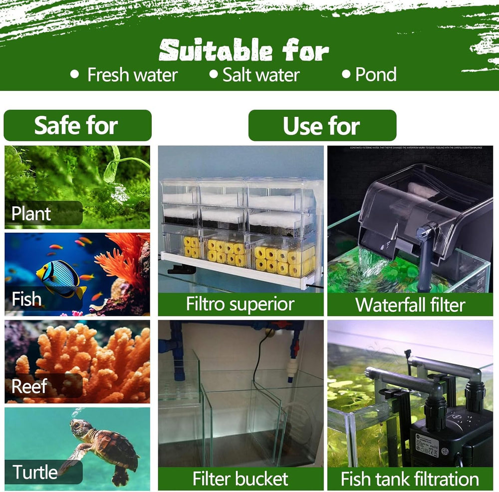 Demiwise aquarium aux eaux limpides après utilisation du filter floss
